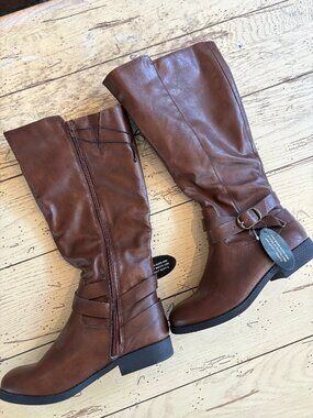 NWT Style & Co Women's Wide Calf Margoo Riding Boots, 7M
